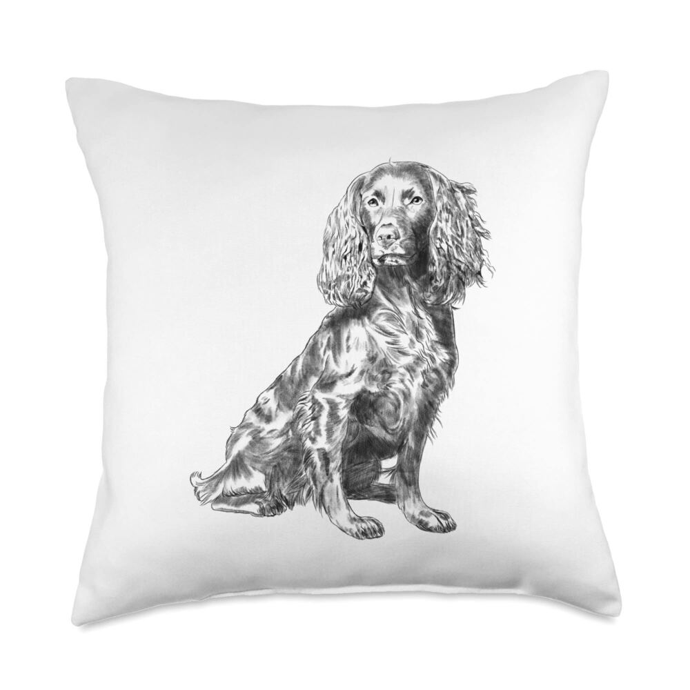 4301 Sitting Dog Boykin Spaniel Throw Pillow